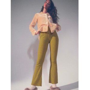 UO Rosie Space-Dye Ribbed Flare Pants